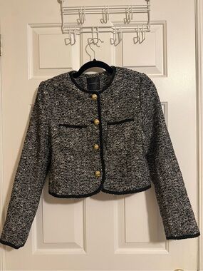 Dynamite Black and White Tweed Women’s Jacket